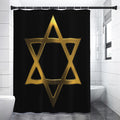 Golden Star of David Print Shower Curtain