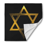 Golden Star of David Print Silk Bandana