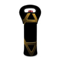Golden Star of David Print Single Neoprene Wine Tote