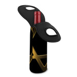 Golden Star of David Print Single Neoprene Wine Tote