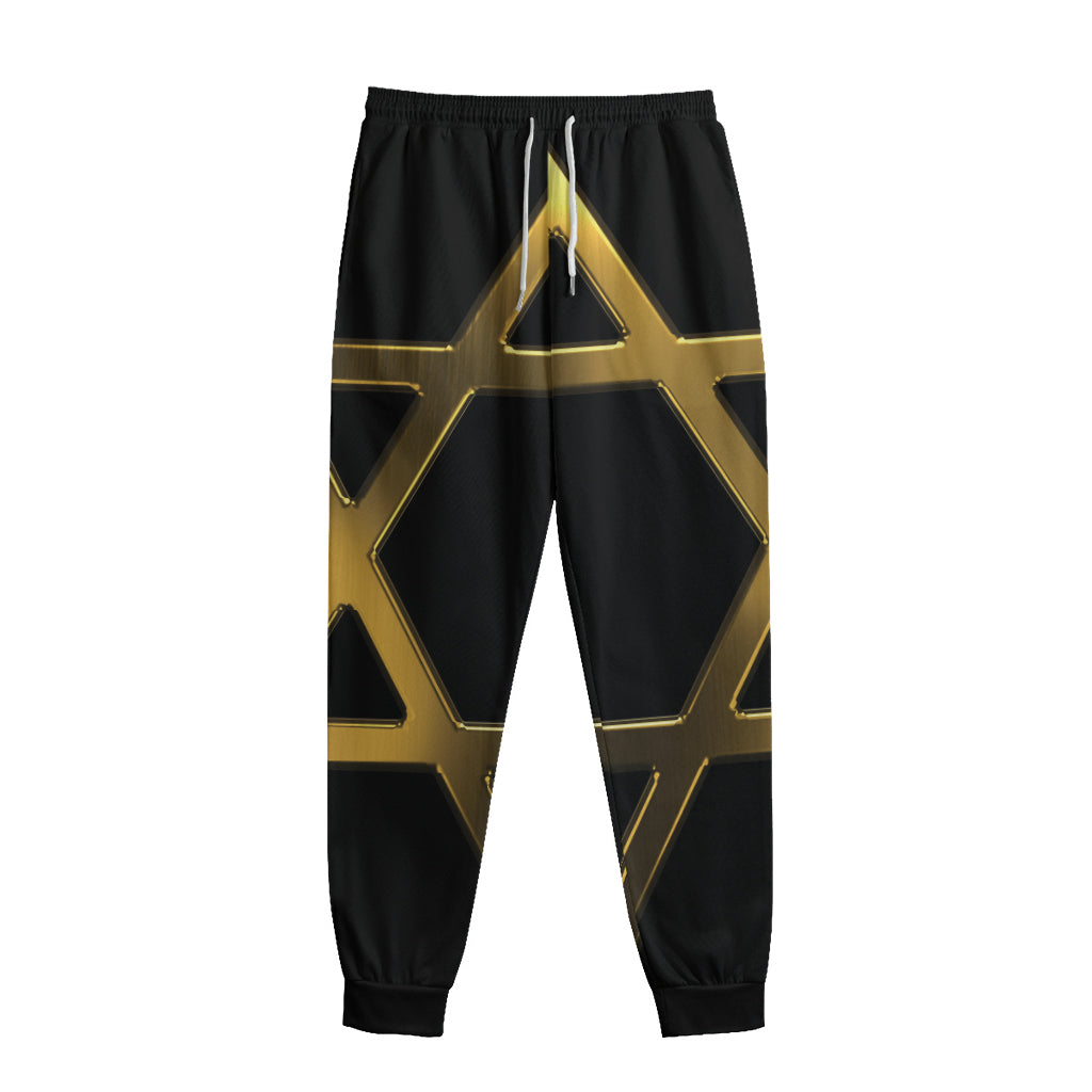 Golden Star of David Print Sweatpants