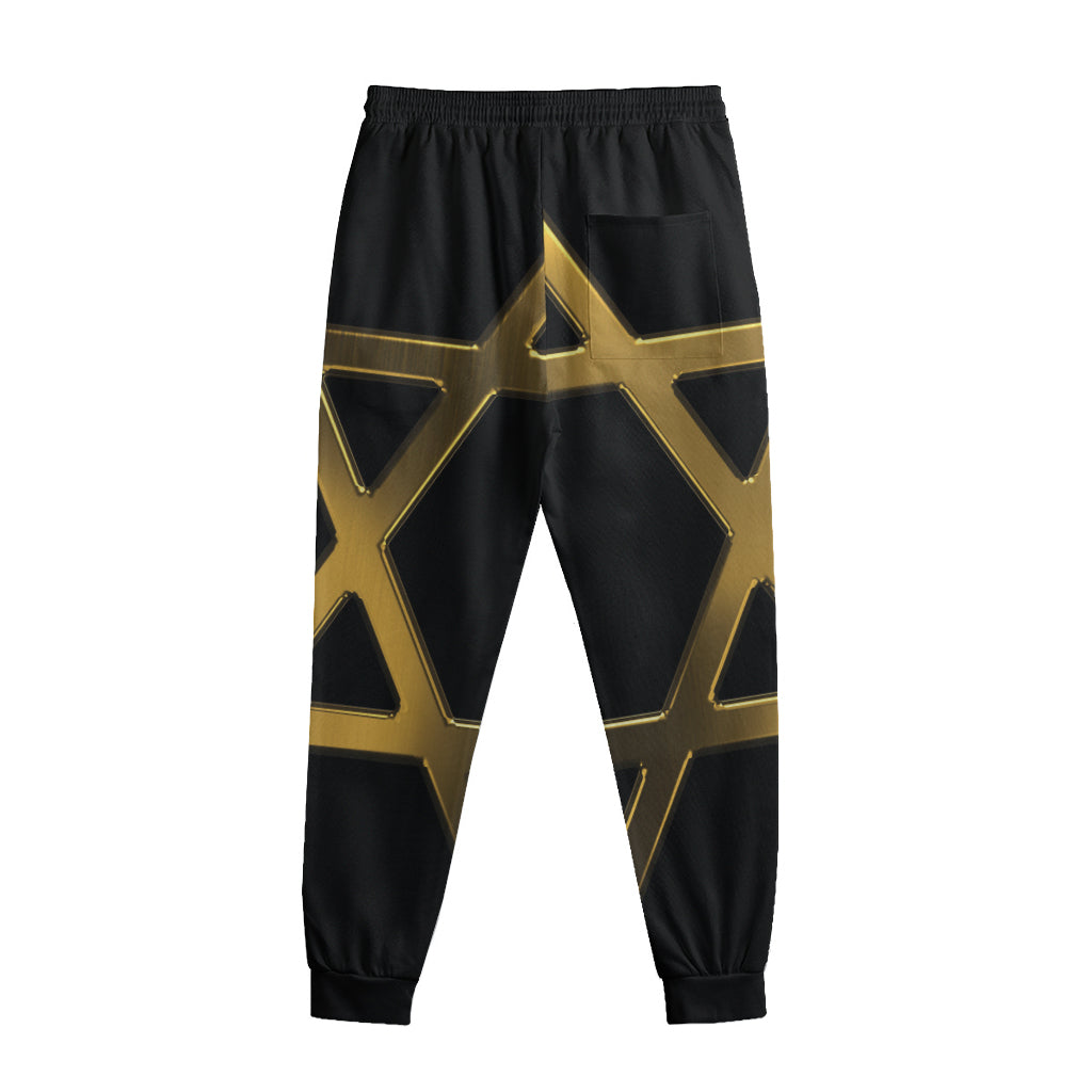 Golden Star of David Print Sweatpants