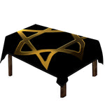 Golden Star of David Print Tablecloth