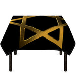 Golden Star of David Print Tablecloth