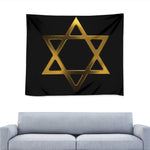 Golden Star of David Print Tapestry
