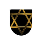 Golden Star of David Print Toilet Lid Cover