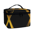 Golden Star of David Print Travel Makeup Bag