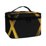 Golden Star of David Print Travel Makeup Bag