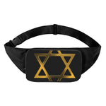 Golden Star of David Print Waist Bag
