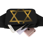 Golden Star of David Print Waist Bag