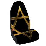 Golden Star of David Print Waterproof Car Seat Cover