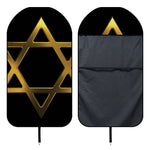 Golden Star of David Print Waterproof Car Seat Cover