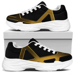 Golden Star of David Print White Chunky Shoes