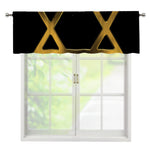 Golden Star of David Print Window Valance