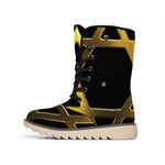 Golden Star of David Print Winter Boots