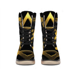 Golden Star of David Print Winter Boots