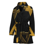 Golden Star of David Print Women's Bathrobe