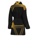 Golden Star of David Print Women's Bathrobe