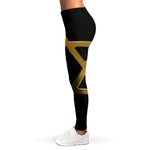 Golden Star of David Print Women's Leggings