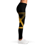 Golden Star of David Print Women's Leggings