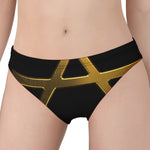 Golden Star of David Print Women's Panties