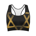 Golden Star of David Print Women's Sports Bra
