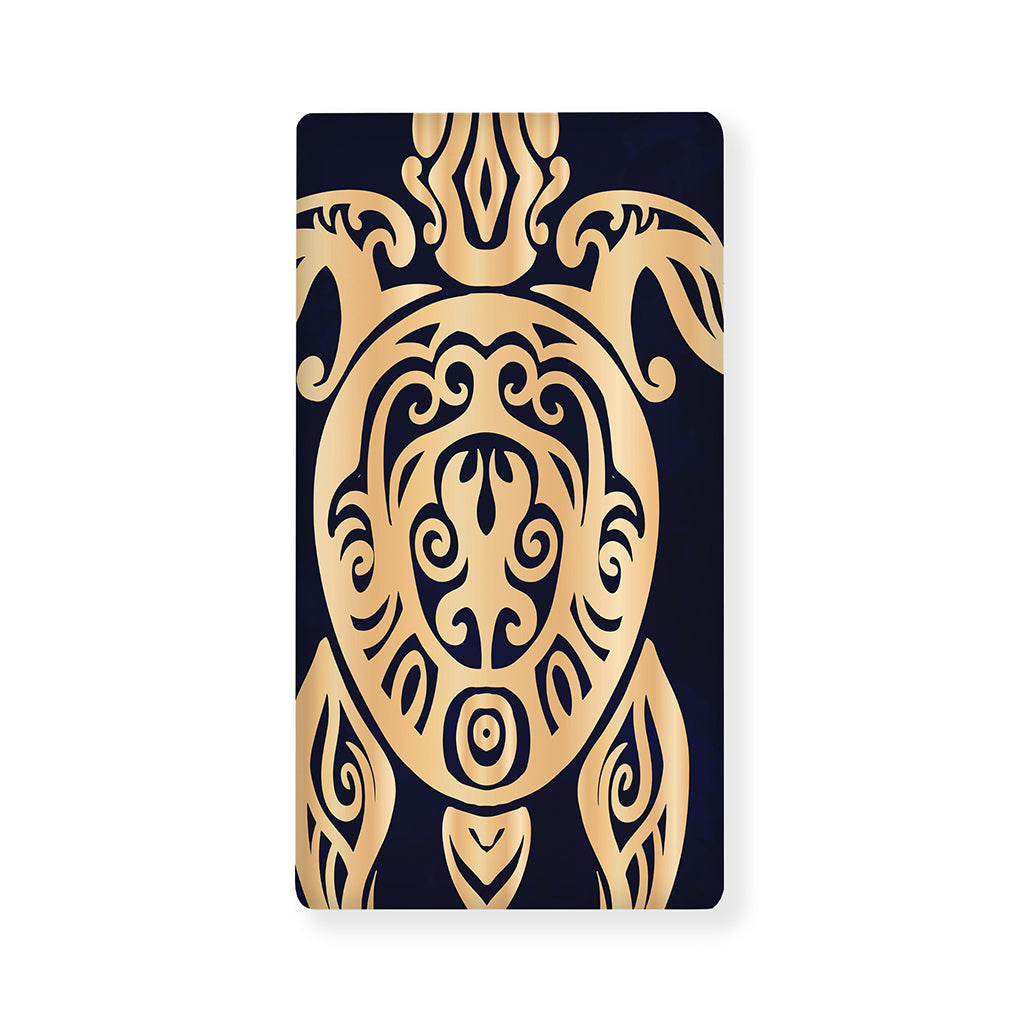 Golden Tribal Sea Turtle Print Baby Crib Sheet