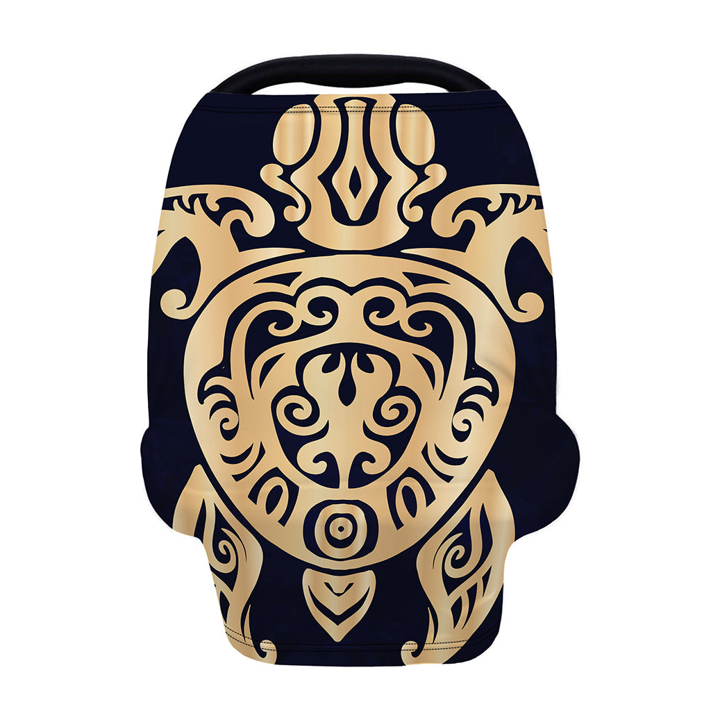 Golden Tribal Sea Turtle Print Baby Seat Cover