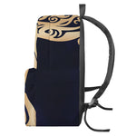 Golden Tribal Sea Turtle Print Backpack