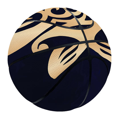 Golden Tribal Sea Turtle Print Basketball