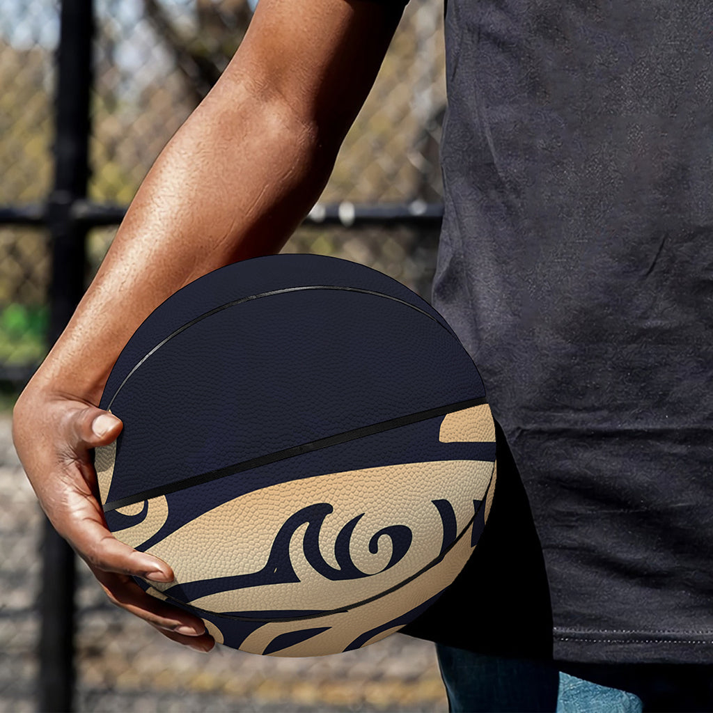 Golden Tribal Sea Turtle Print Basketball
