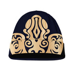 Golden Tribal Sea Turtle Print Beanie