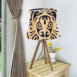 Golden Tribal Sea Turtle Print Bell Lamp Shade