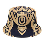 Golden Tribal Sea Turtle Print Bucket Hat