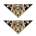 Golden Tribal Sea Turtle Print Dog Bandana