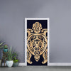 Golden Tribal Sea Turtle Print Door Sticker