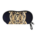 Golden Tribal Sea Turtle Print Glasses Case