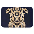 Golden Tribal Sea Turtle Print Indoor Door Mat