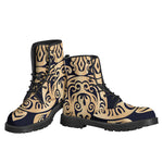 Golden Tribal Sea Turtle Print Backpack