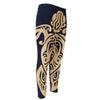 Golden Tribal Sea Turtle Print Men's Compression Pants