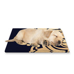 Golden Tribal Sea Turtle Print Pet Cooling Mat Cover