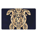 Golden Tribal Sea Turtle Print Polyester Doormat