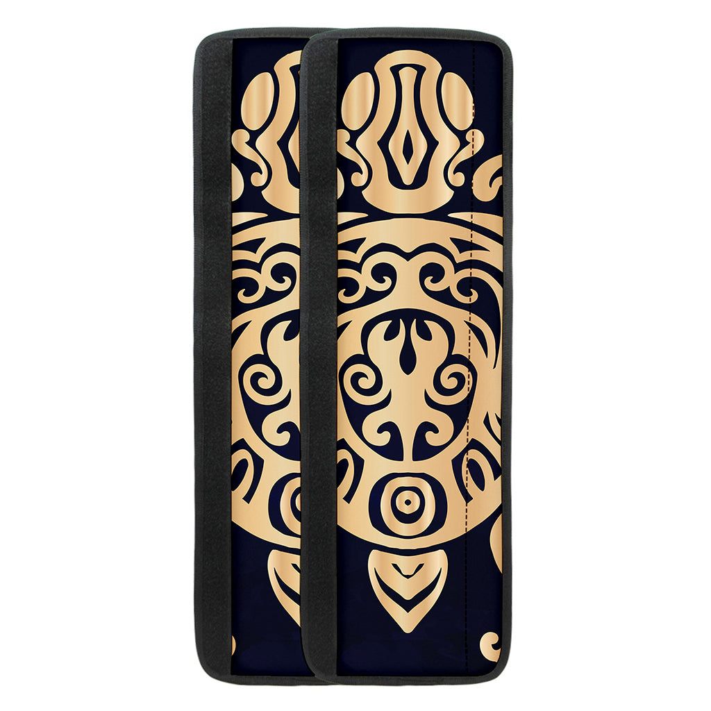 Golden Tribal Sea Turtle Print Refrigerator Handle Covers