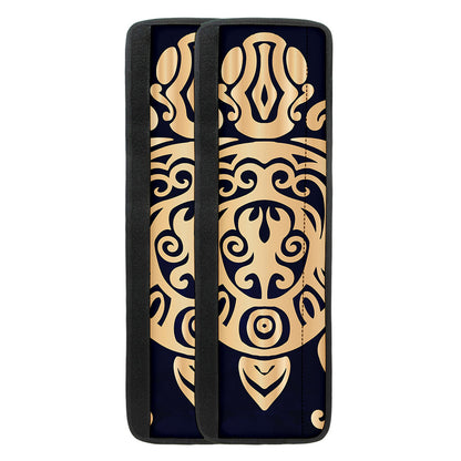 Golden Tribal Sea Turtle Print Refrigerator Handle Covers