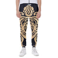 Golden Tribal Sea Turtle Print Joggers