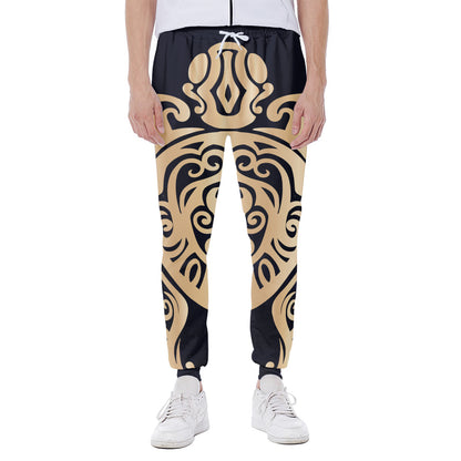 Golden Tribal Sea Turtle Print Scuba Joggers