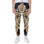 Golden Tribal Sea Turtle Print Scuba Joggers