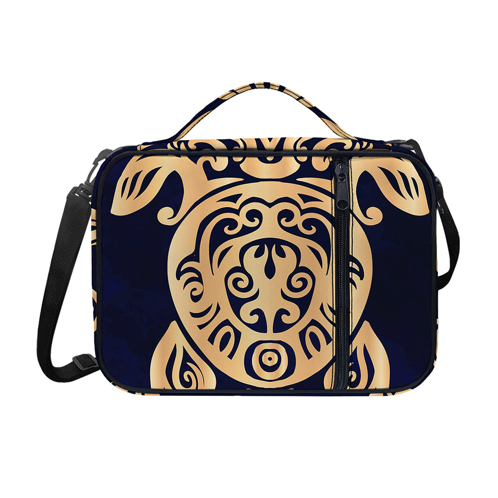 Golden Tribal Sea Turtle Print Shoulder Strap Bible Bag