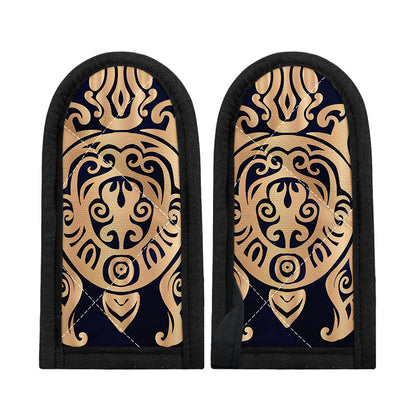 Golden Tribal Sea Turtle Print Skillet Handle Cover