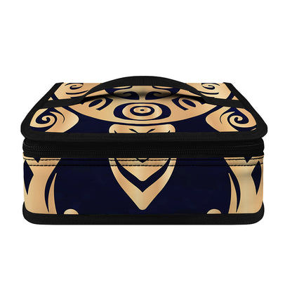 Golden Tribal Sea Turtle Print Small Lunch Bag